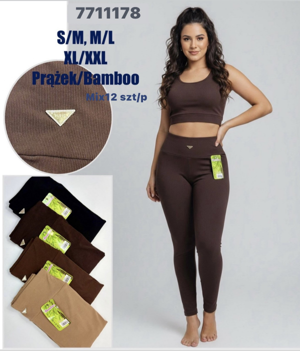 Legginsy damskie Roz S/M-L/XL , Mix Kolor Paczka 12 szt